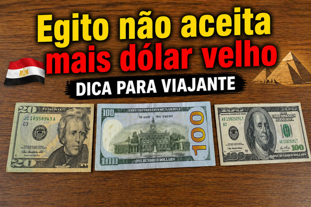 Muitos turistas só descobrem no Egito : notas antigas de dólar não são aceitas.