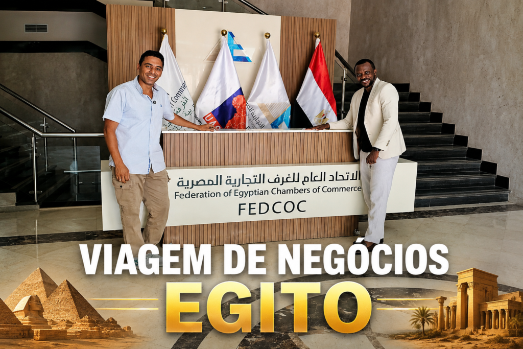 Viagem empresarial ao Egito com guia em português para reuniões, visitas a empresas e busca de parcerias comerciais