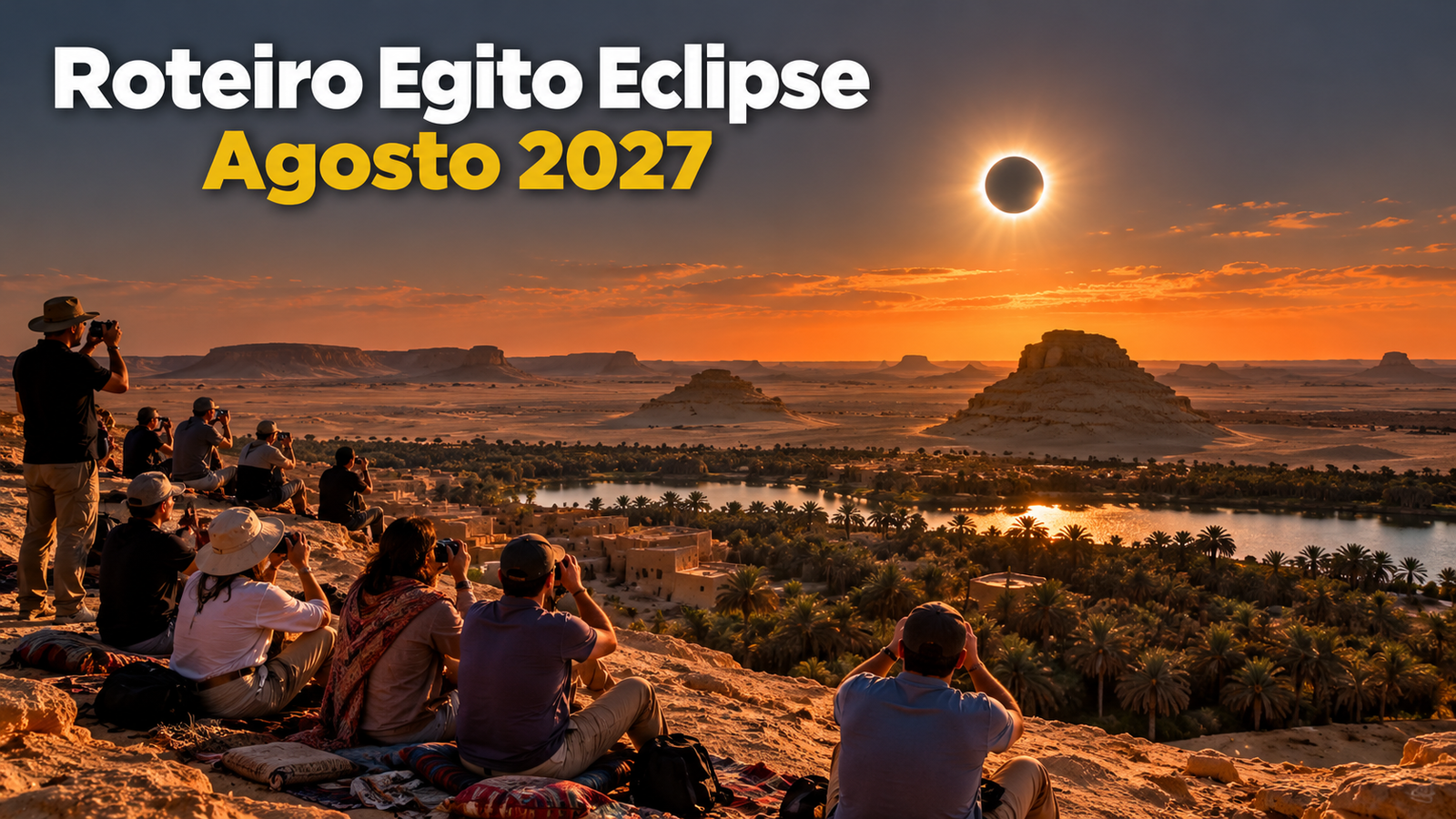 Roteiro Egito Eclipse solar agosto 2027 Egito Oasis Siwa
