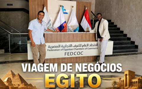 Viagem empresarial ao Egito com guia em português para reuniões, visitas a empresas e busca de parcerias comerciais
