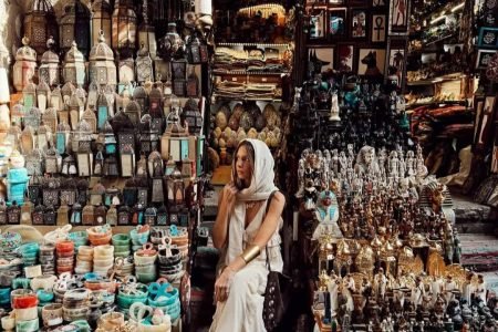 Bazaar khan el khalili de souvenirs no CAIRO